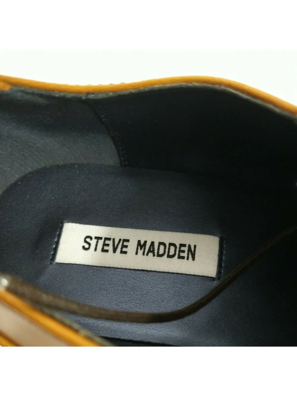 Steve Madden Onan Leather Oxford Shoes Men Size 10.5 Brown Lace Up Rubber Sole